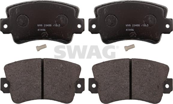 Swag 60 11 6183 - Тормозные колодки, дисковые, комплект autospares.lv