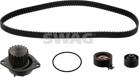 Swag 62 94 5109 - Водяной насос + комплект зубчатого ремня ГРМ autospares.lv