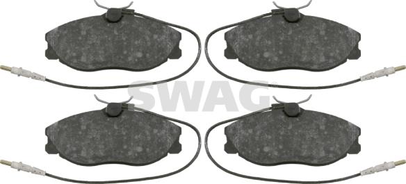 Swag 62 91 6431 - Тормозные колодки, дисковые, комплект autospares.lv