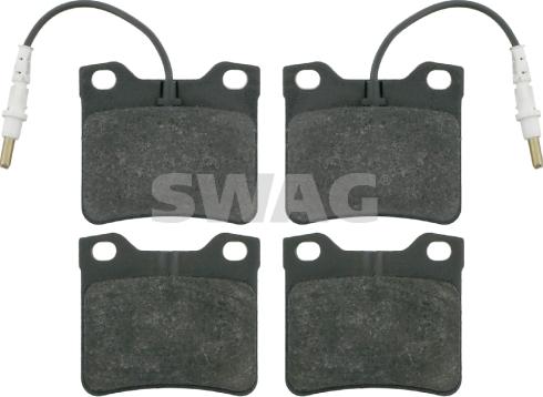 Swag 62 91 6137 - Тормозные колодки, дисковые, комплект autospares.lv