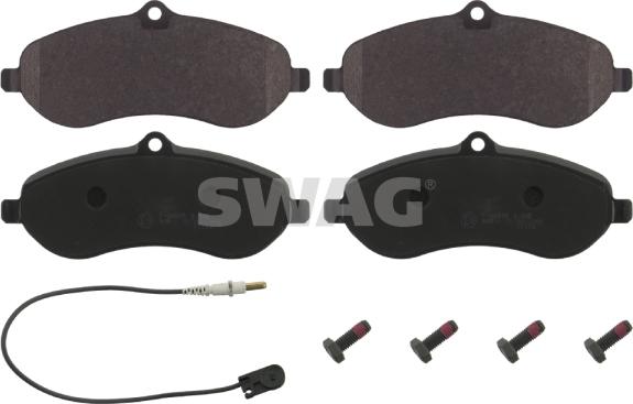 Swag 62 91 6830 - Тормозные колодки, дисковые, комплект autospares.lv