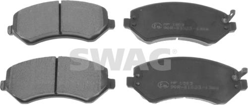 Swag 14 11 6340 - Тормозные колодки, дисковые, комплект autospares.lv
