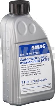 Swag 10 94 7716 - Масло автоматической коробки передач autospares.lv