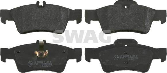 Swag 10 91 6451 - Тормозные колодки, дисковые, комплект autospares.lv