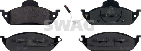 Swag 10 91 6410 - Тормозные колодки, дисковые, комплект autospares.lv