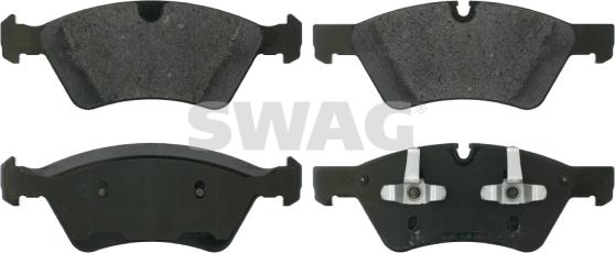 Swag 10 91 6621 - Тормозные колодки, дисковые, комплект autospares.lv