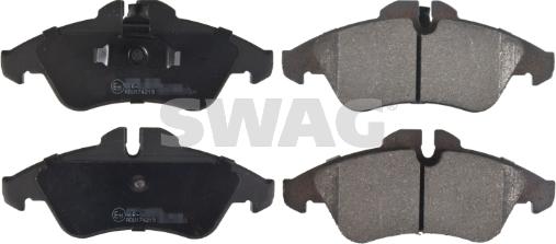 Swag 10 91 6251 - Тормозные колодки, дисковые, комплект autospares.lv