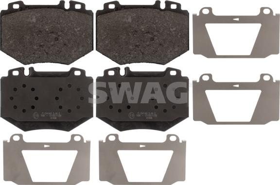 Swag 10 11 6137 - Тормозные колодки, дисковые, комплект autospares.lv