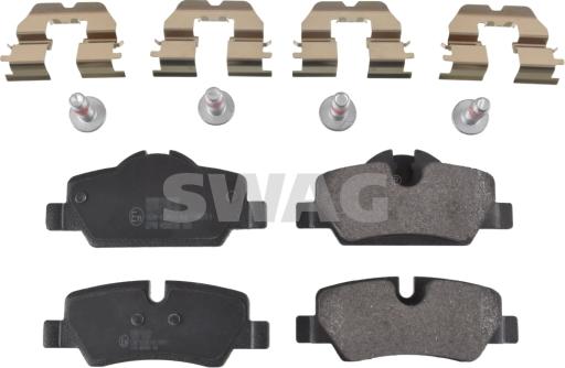 Swag 11 11 6290 - Тормозные колодки, дисковые, комплект autospares.lv