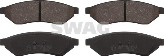 Swag 89 91 6722 - Тормозные колодки, дисковые, комплект autospares.lv