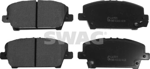 Swag 85 91 6802 - Тормозные колодки, дисковые, комплект autospares.lv