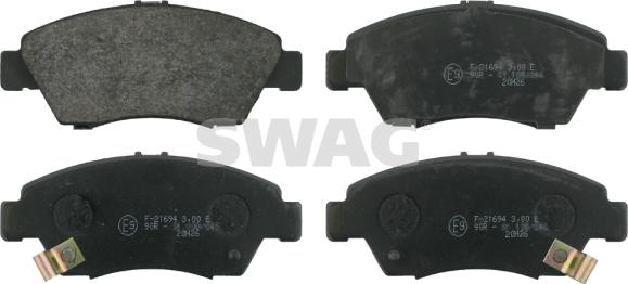 Swag 85 91 6305 - Тормозные колодки, дисковые, комплект autospares.lv
