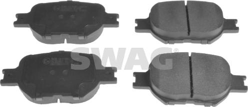 Swag 81 91 6578 - Тормозные колодки, дисковые, комплект autospares.lv