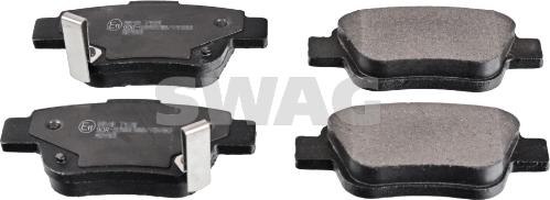 Swag 81 91 6652 - Тормозные колодки, дисковые, комплект autospares.lv