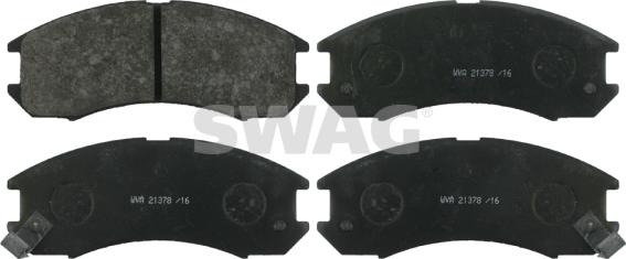 Swag 83 91 6282 - Тормозные колодки, дисковые, комплект autospares.lv