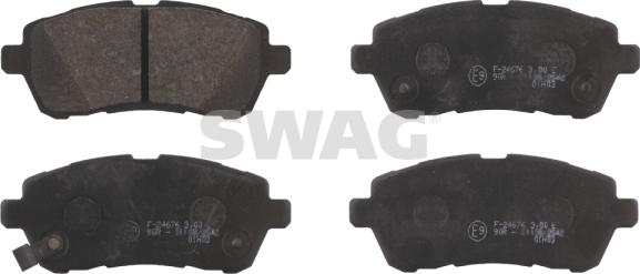 Swag 83 91 6771 - Тормозные колодки, дисковые, комплект autospares.lv