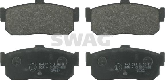 Swag 82 91 6271 - Тормозные колодки, дисковые, комплект autospares.lv