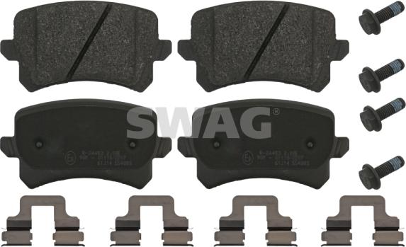 Swag 30 91 6991 - Тормозные колодки, дисковые, комплект autospares.lv