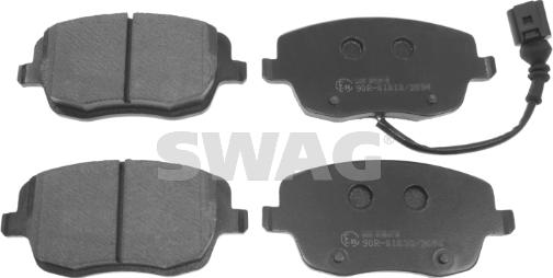 Swag 30 91 6998 - Тормозные колодки, дисковые, комплект autospares.lv