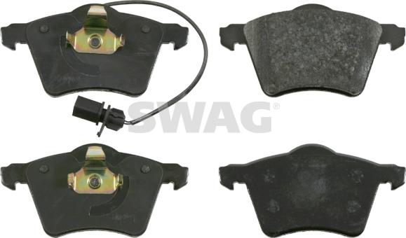 Swag 30 91 6458 - Тормозные колодки, дисковые, комплект autospares.lv