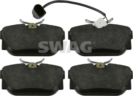 Swag 30 91 6412 - Тормозные колодки, дисковые, комплект autospares.lv