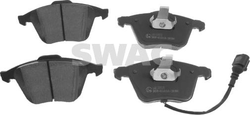 Swag 30 91 6538 - Тормозные колодки, дисковые, комплект autospares.lv