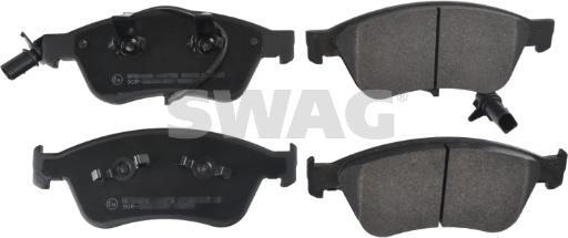 Swag 30 91 6526 - Тормозные колодки, дисковые, комплект autospares.lv