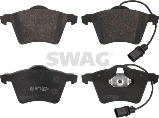 Swag 30 91 6640 - Тормозные колодки, дисковые, комплект autospares.lv