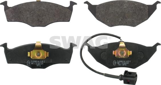 Swag 30 91 6620 - Тормозные колодки, дисковые, комплект autospares.lv