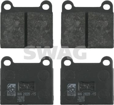 Swag 30 91 6068 - Тормозные колодки, дисковые, комплект autospares.lv