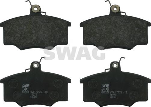 Swag 30 91 6070 - Тормозные колодки, дисковые, комплект autospares.lv