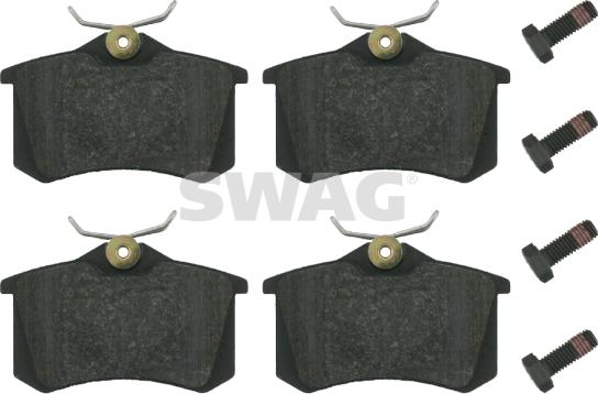 Swag 30 91 6344 - Тормозные колодки, дисковые, комплект autospares.lv