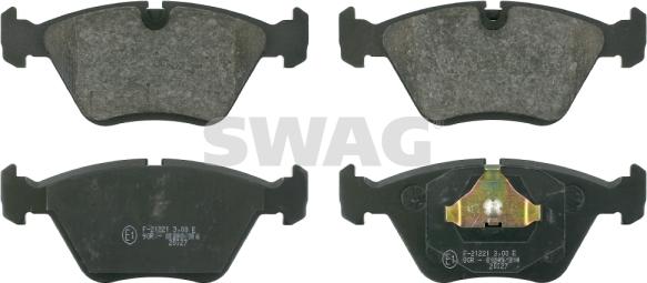 Swag 30 91 6312 - Тормозные колодки, дисковые, комплект autospares.lv