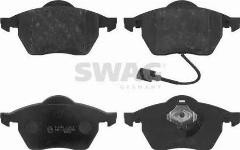 Swag 30 91 6334 - Тормозные колодки, дисковые, комплект autospares.lv