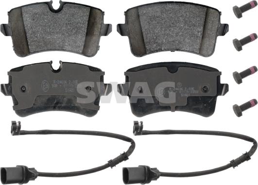 Swag 30 11 6017 - Тормозные колодки, дисковые, комплект autospares.lv