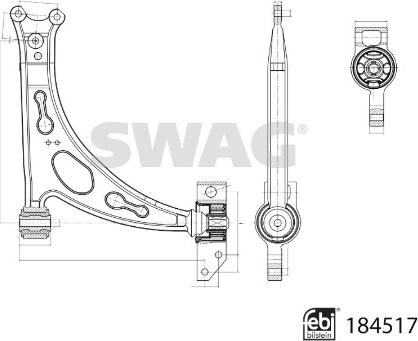 Swag 33 10 9416 - Рычаг подвески колеса autospares.lv