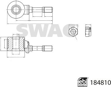 Swag 33 10 9580 - Тяга / стойка, стабилизатор autospares.lv