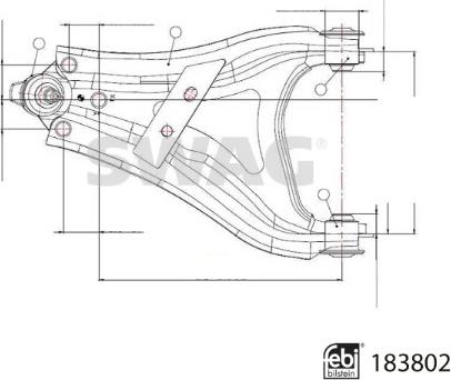 Swag 33 10 9218 - Рычаг подвески колеса autospares.lv