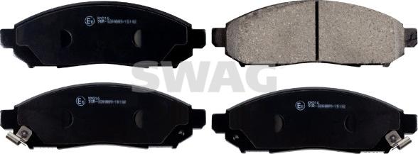 Swag 33 10 5133 - Тормозные колодки, дисковые, комплект autospares.lv