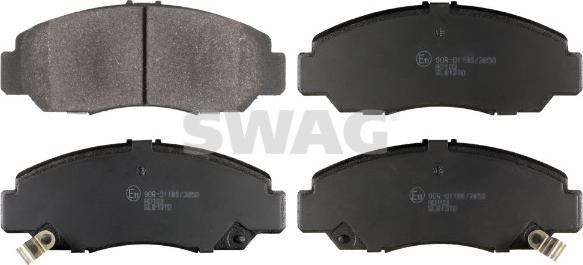 Swag 33 10 5346 - Тормозные колодки, дисковые, комплект autospares.lv