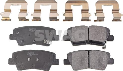 Swag 33 10 6558 - Тормозные колодки, дисковые, комплект autospares.lv