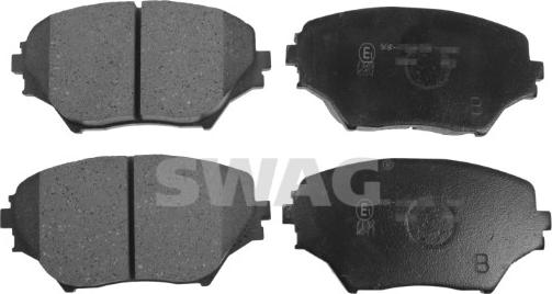 Swag 33 10 6578 - Тормозные колодки, дисковые, комплект autospares.lv