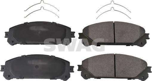 Swag 33 10 6383 - Тормозные колодки, дисковые, комплект autospares.lv