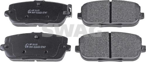 Swag 33 10 6382 - Тормозные колодки, дисковые, комплект autospares.lv