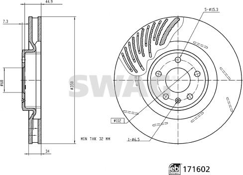 Swag 33 10 0966 - Тормозной диск autospares.lv