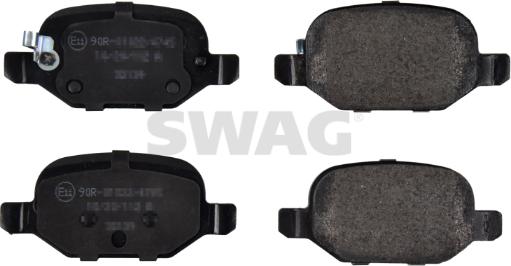 Swag 33 10 1938 - Тормозные колодки, дисковые, комплект autospares.lv