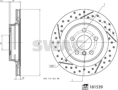 Swag 33 10 8636 - Тормозной диск autospares.lv