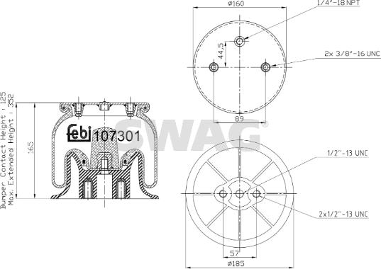 Swag 33 10 2514 - Кожух пневматической рессоры autospares.lv