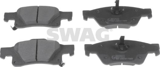 Swag 33 10 2657 - Тормозные колодки, дисковые, комплект autospares.lv