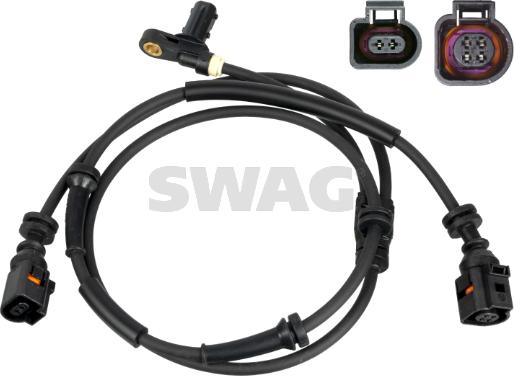 Swag 33 10 2290 - Датчик ABS, частота вращения колеса autospares.lv